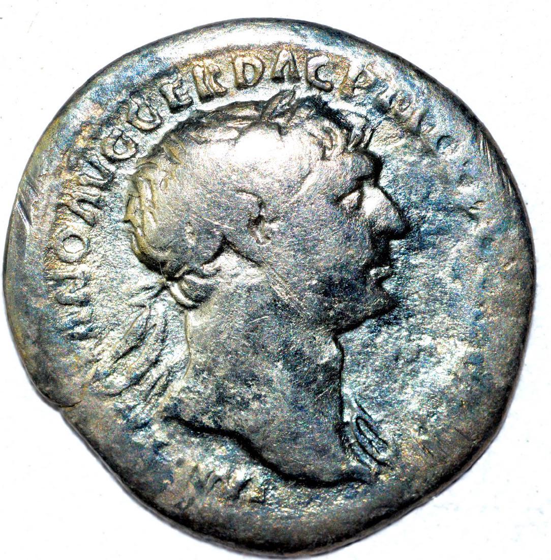 Trajan AR Denarius, rv. Fortuna (1 of 2)
