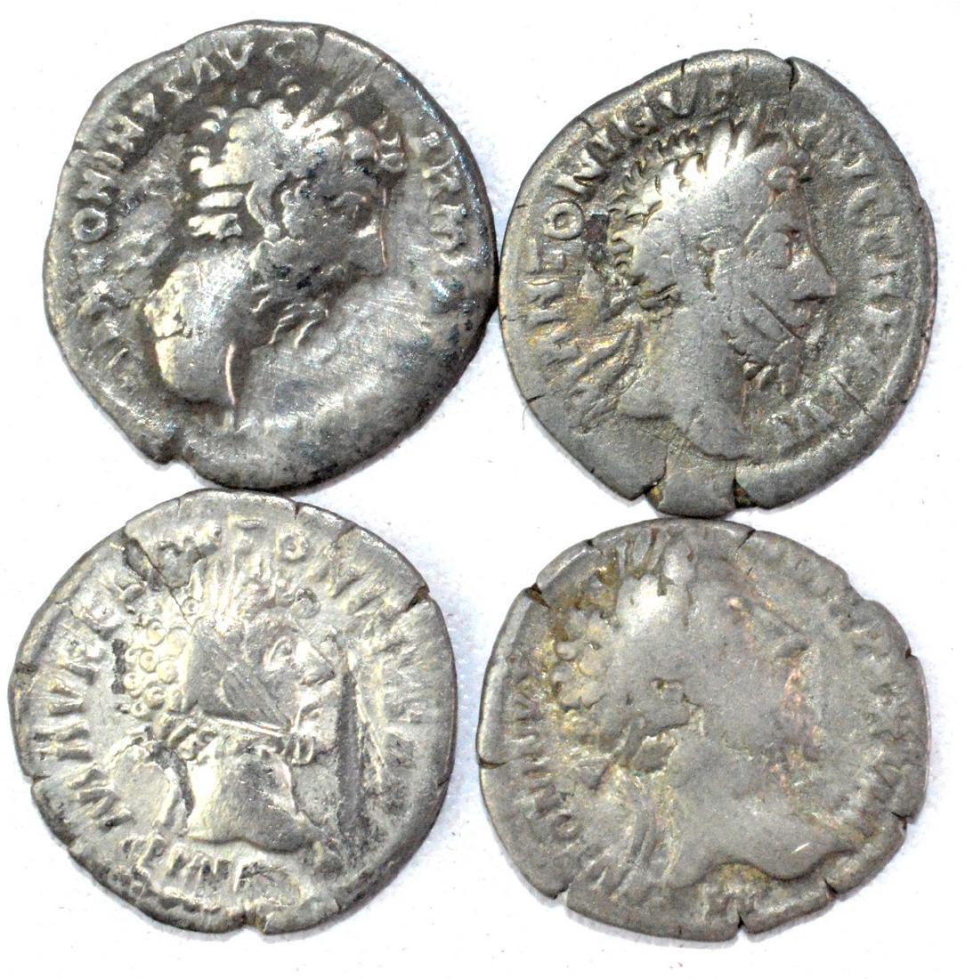Lot of 4 Roman Imperial Silver Denarii (1 of 2)