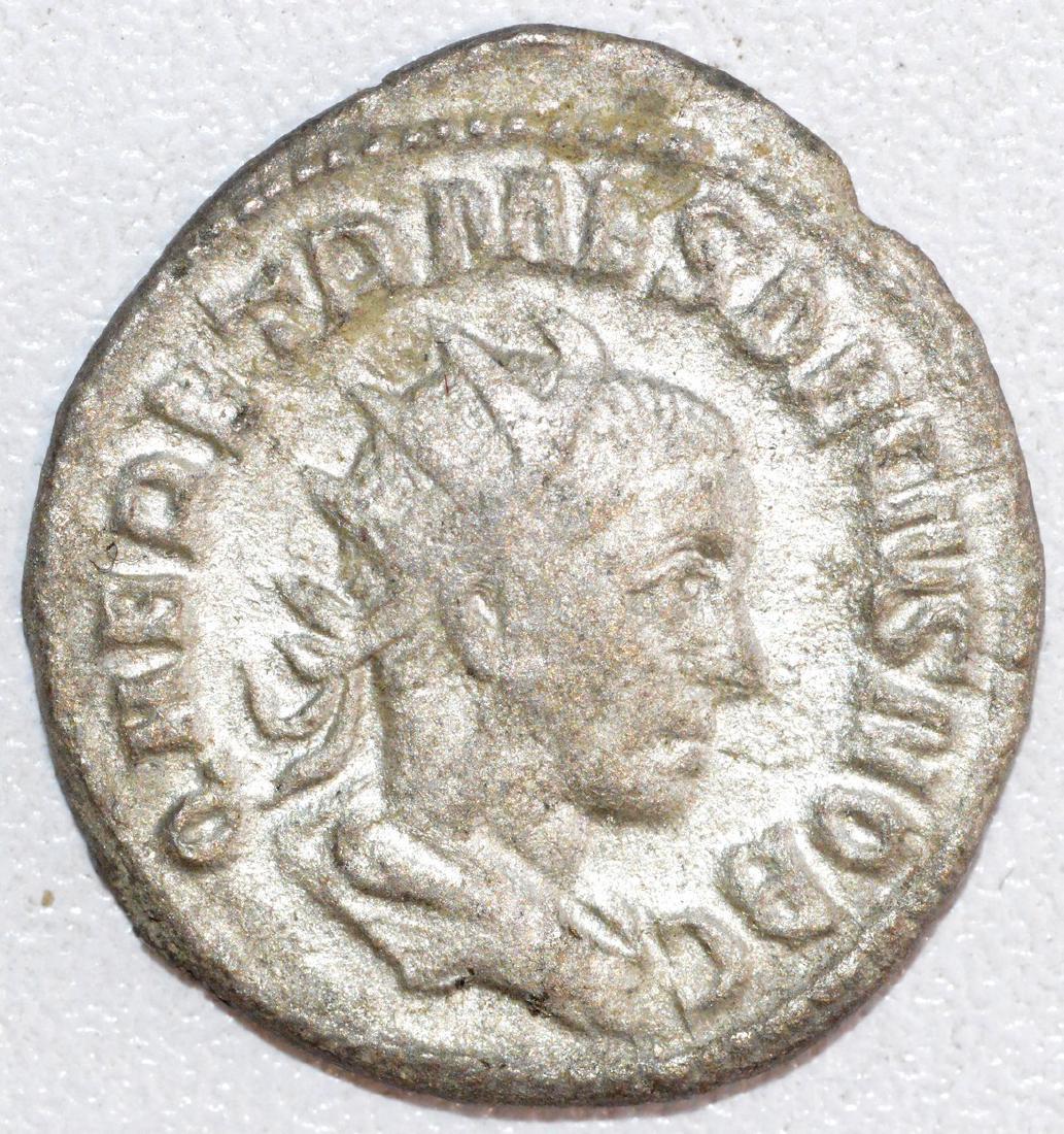 Ancient Roman Silver Antoninianus of Emperor Herennius (1 of 2)