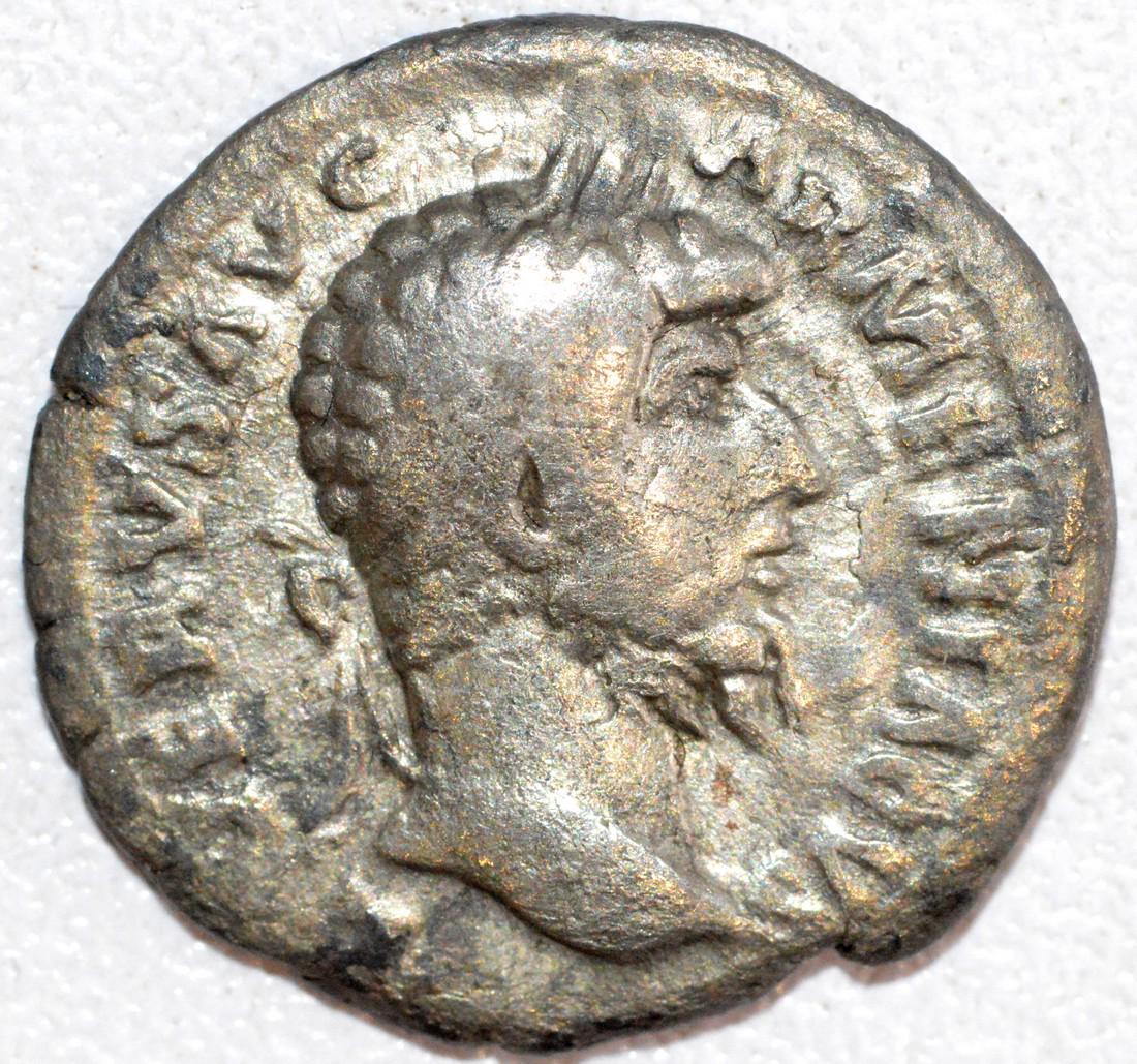 Ancient Roman Silver Denarius of Emperor Lucius Verus (1 of 2)