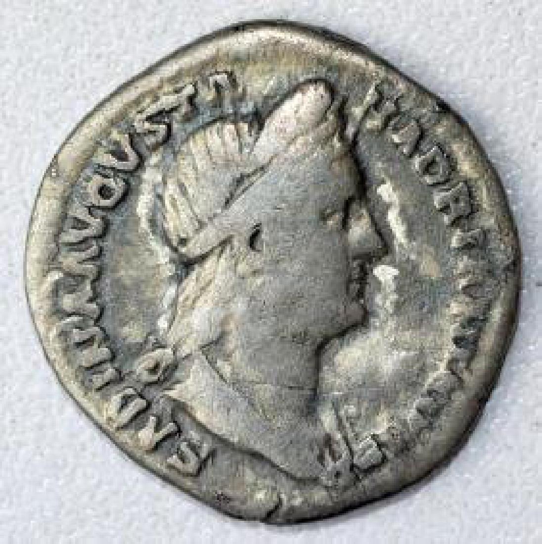 Ancient Roman Denarius Coin - Sabina: Date: 2nd C AD Material: silver Provenance: Obtained from an old British collection, acquired from B.C.F. (Birmingham). Dimensions: 19mm; 2.9grams Ancient Roman Denarius Coin - Sabina AR rv. Concordia