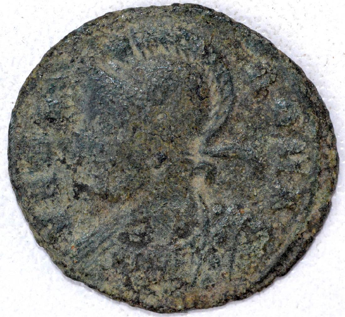 Rare Follis of Constantine I - rv. She Wolf with: Date: 4th C AD Material: bronze Provenance: Obtained from an old German collection, acquired in Munich, purchased from a private collector. Dimensions: 19mm; 1.9grams Rare Ancient Roman Follis of Cons
