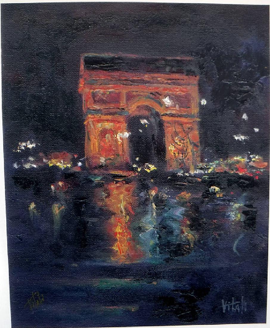 Arc de Triomf by Vitaly Mikhailov: 13 x 11 unstretched giclee Vitaly Mikhailov was born in the Soviet Union on October 25, 1969. At the age of one year his mother Larissa and father Slava were divorced. His mother and uncle Valera rais
