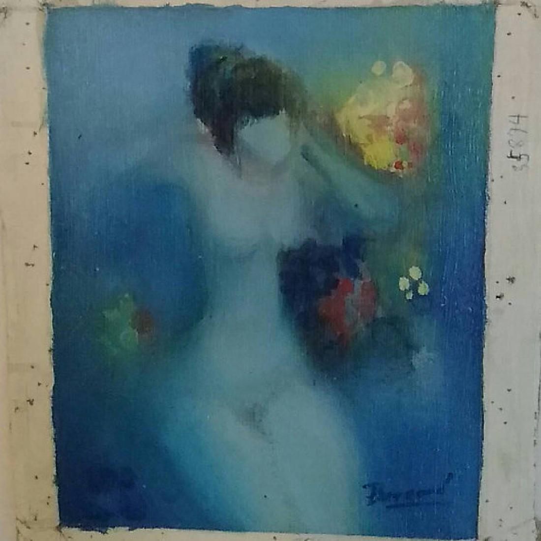 Nude by Bernard: 10x8 oil painting unstretched No Reserve: This lot starts at $1 and has no reserve as a courtesy so that collectors can determine the true market value on this authentic item. Shipping: Domestic: Flat