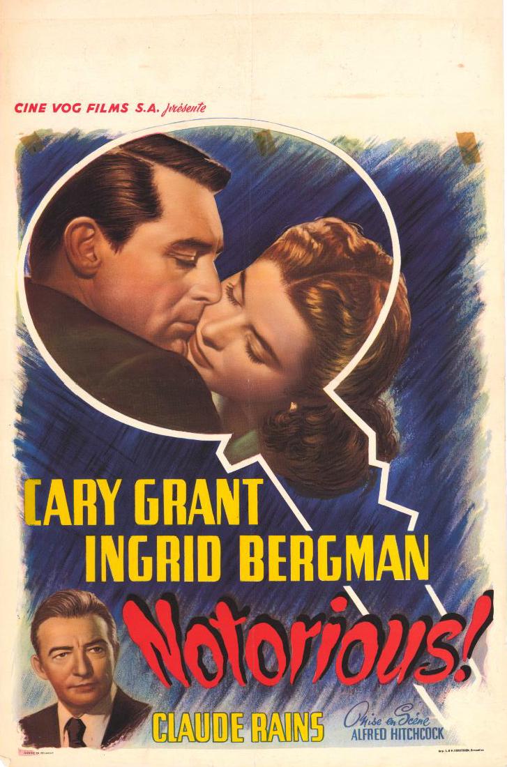 Movie poster - NOTORIOUS - Alfred HITCHCOCK - 1946 (1 of 1)