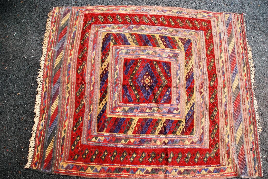 Antique Herati Carpet Rug 3.7x3.7 (1 of 3)