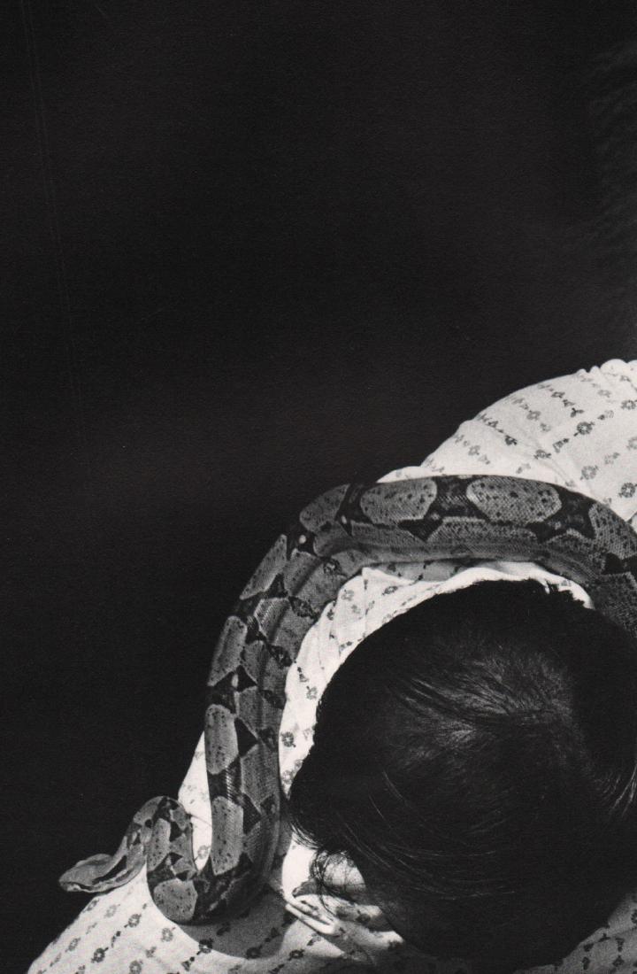 RALPH GIBSON - Snake: Artist: RALPH GIBSON Print Title: Snake Printing Date: 1974 Medium: Engraving Printed in: New York, USA Image Size: 7.5” x 5” No Reserve: This lot starts at $1 and has no reserve as a courtesy so