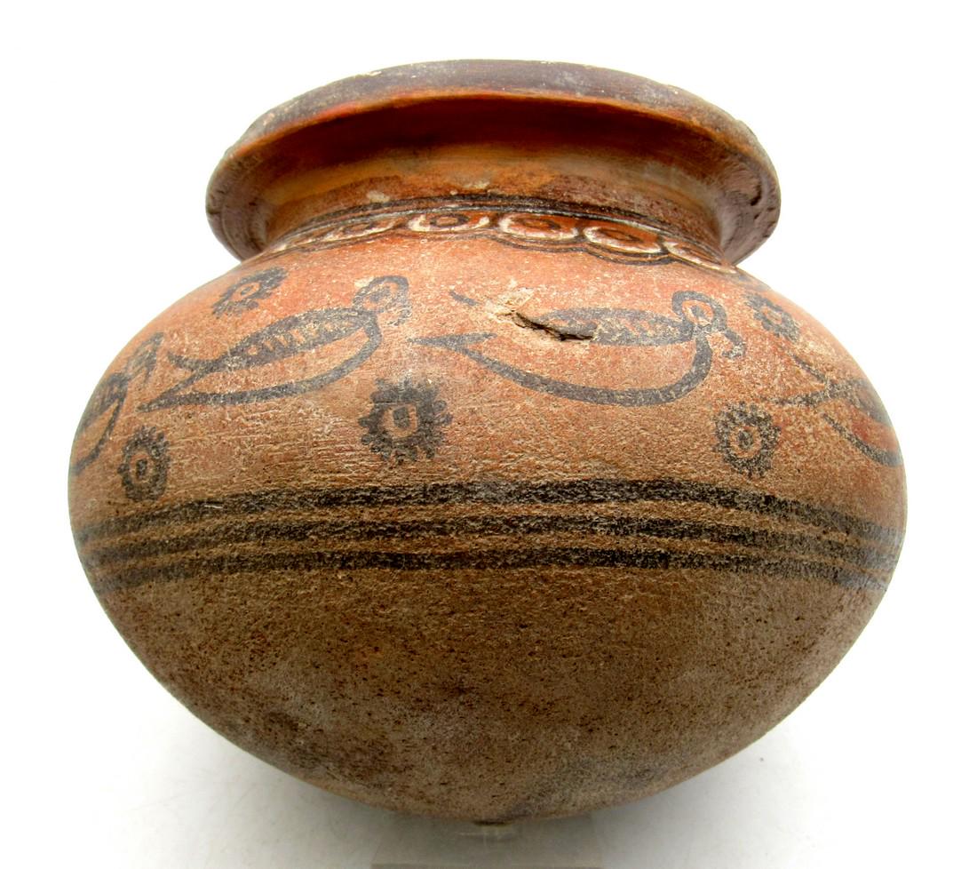 Ancient Indus Valley Terracotta Jar Painted with a Bird (1 of 4)