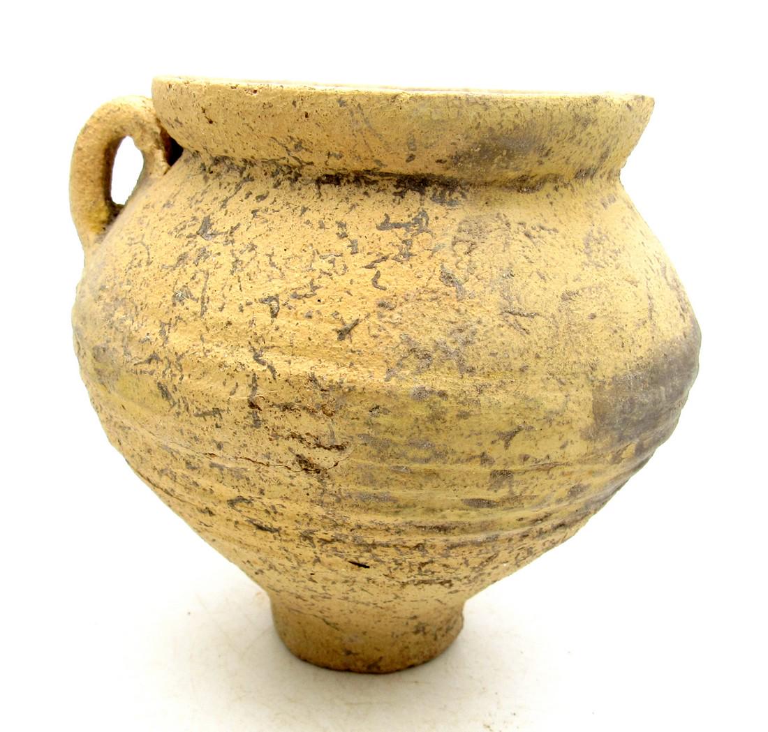Ancient Roman Legionary Terracotta Jar with Handle (1 of 3)
