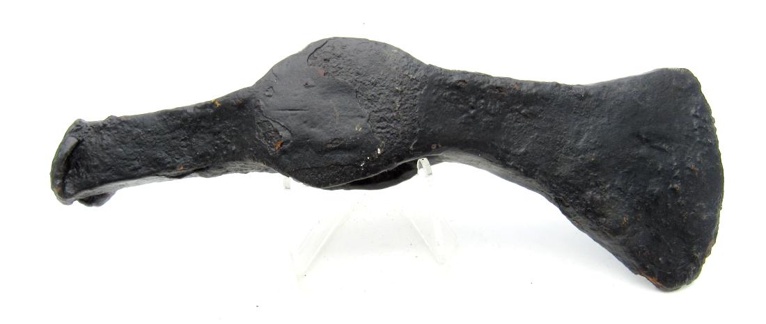 Medieval Viking Era Iron Bearded Battle Axe with Hammer (1 of 4)