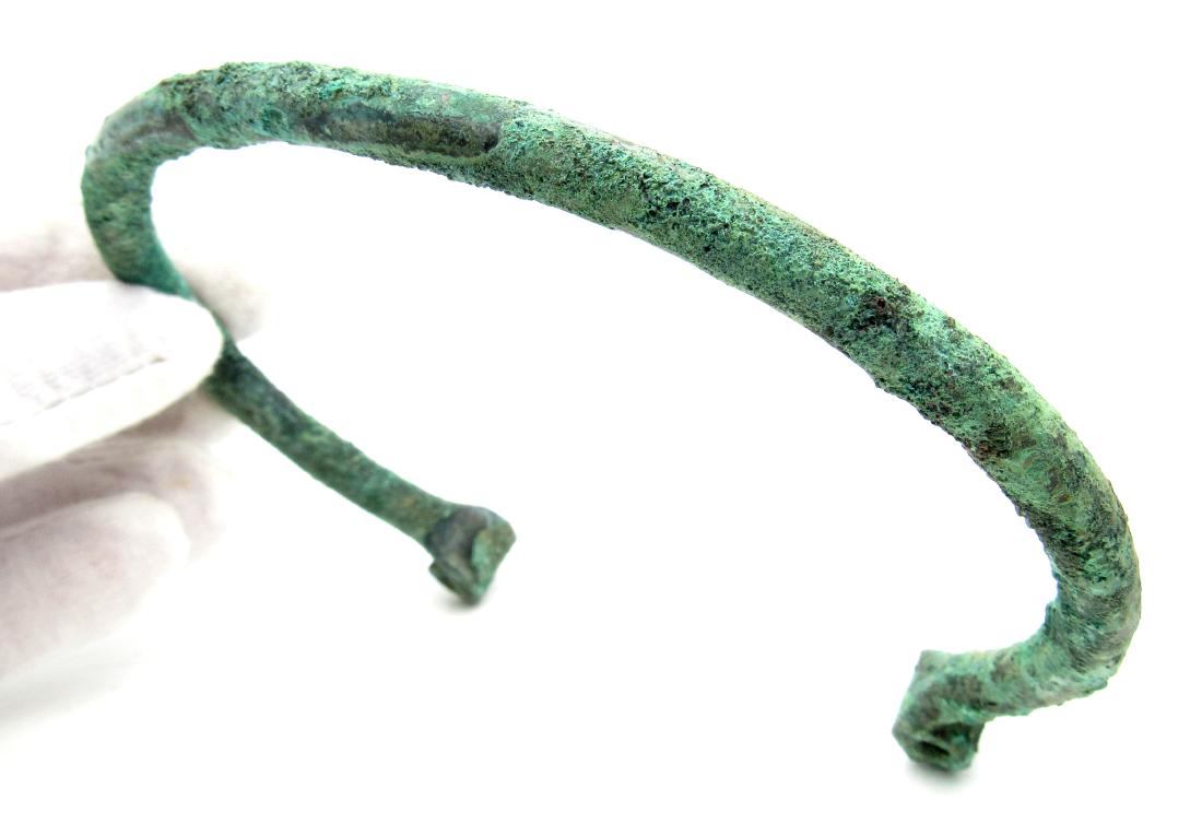 Medieval Viking Era Bronze Neck Torc with Coiled (1 of 3)