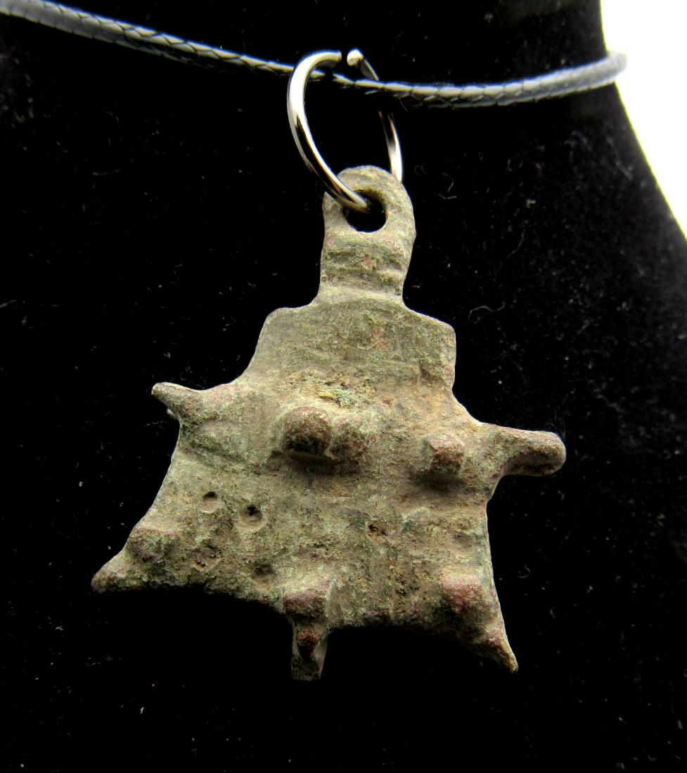 Medieval Viking Era Bronze Decorated Pendant (1 of 2)