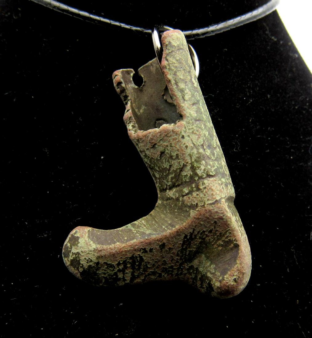 Medieval Viking Era Bronze Eagle Whip Tip Pendant (1 of 2)