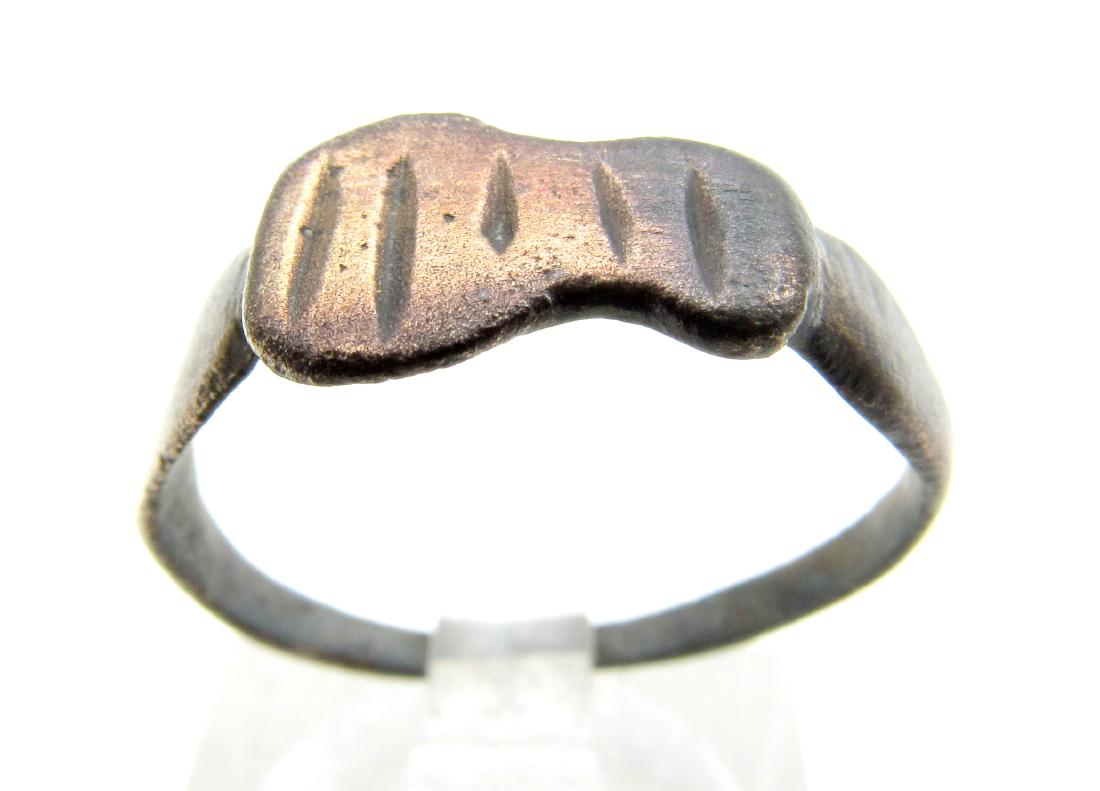 Medieval Viking Era Bronze Runic Ring (1 of 3)