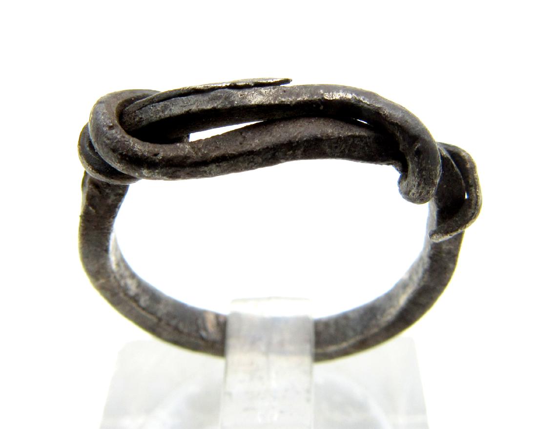 Medieval Viking Era Silver Twisted Knot Ring (1 of 3)