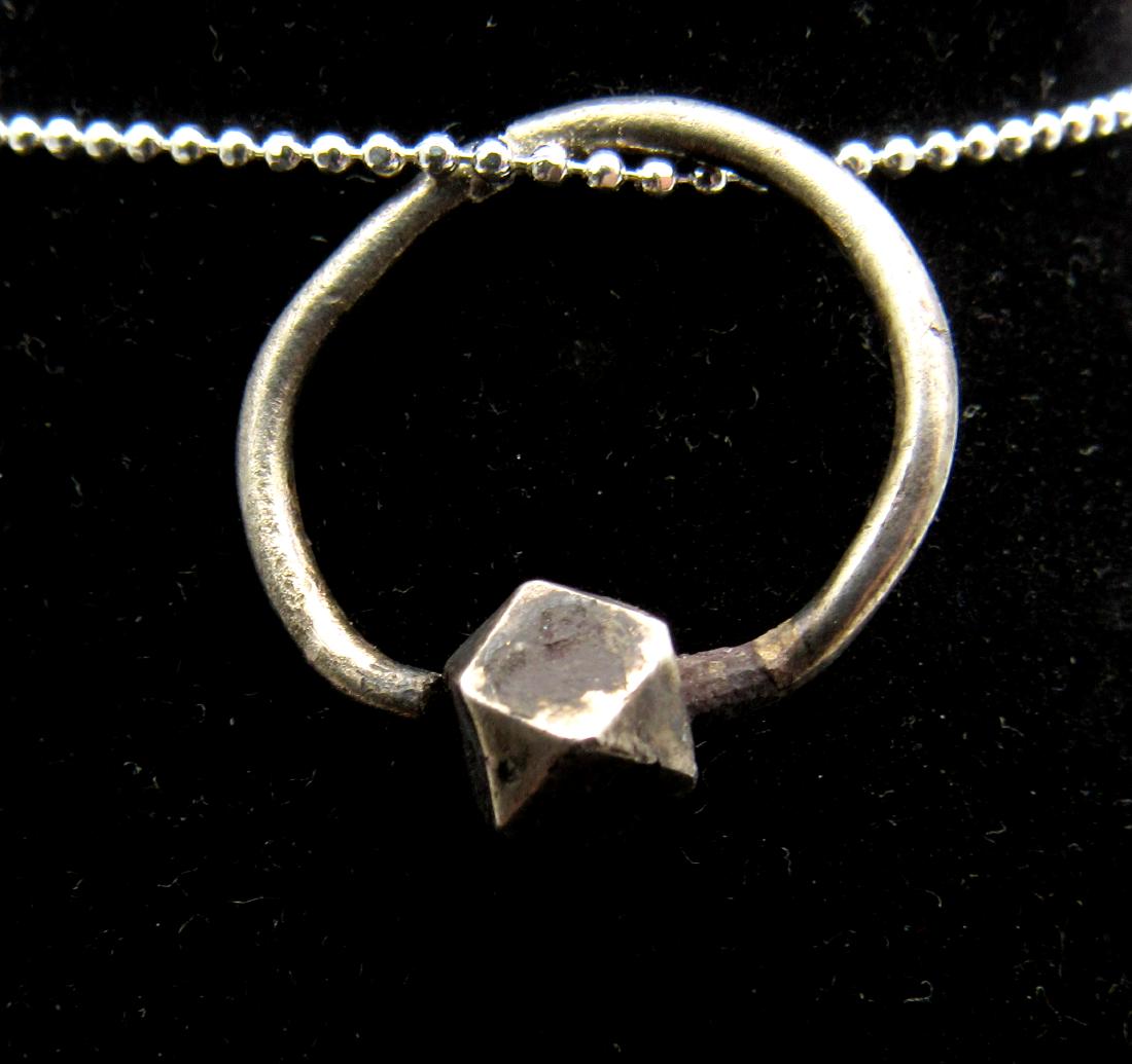 Medieval Viking Era Silver Orb Ring Pendant (1 of 2)