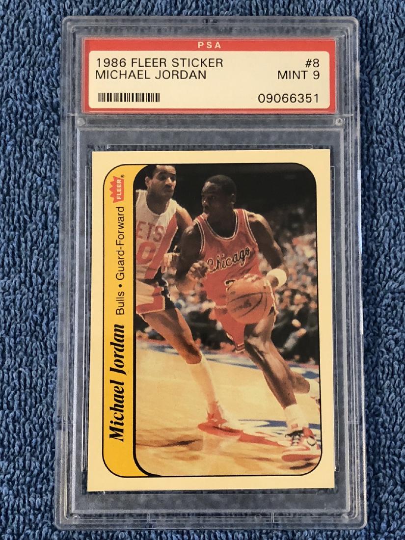 1986 Fleer Sticker Michael Jordan 1986 Fleer Sticker #8 (1 of 2)