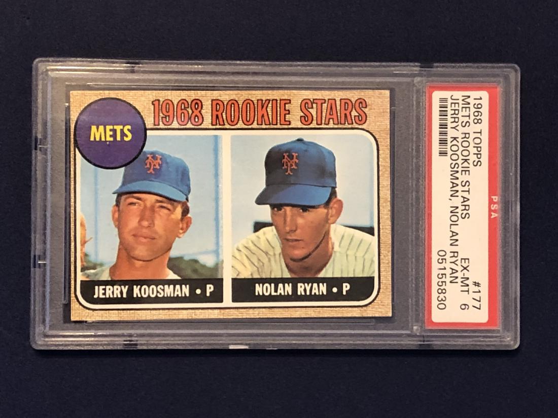 Nolan Ryan Rookie PSA6 1968 Topps #177 (1 of 2)