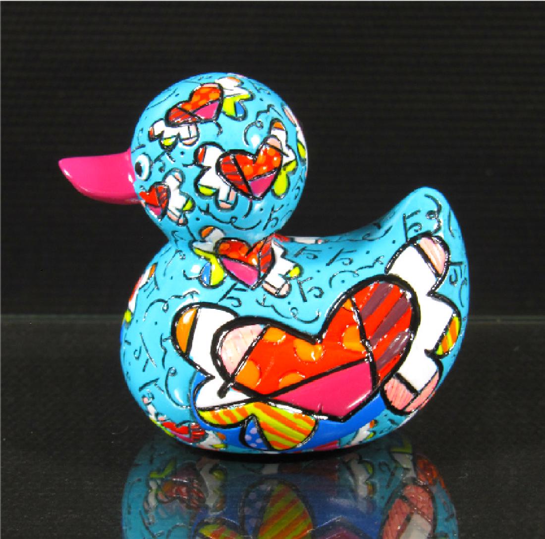 Romero Britto: Little Duck Flying Heart statue (1 of 4)