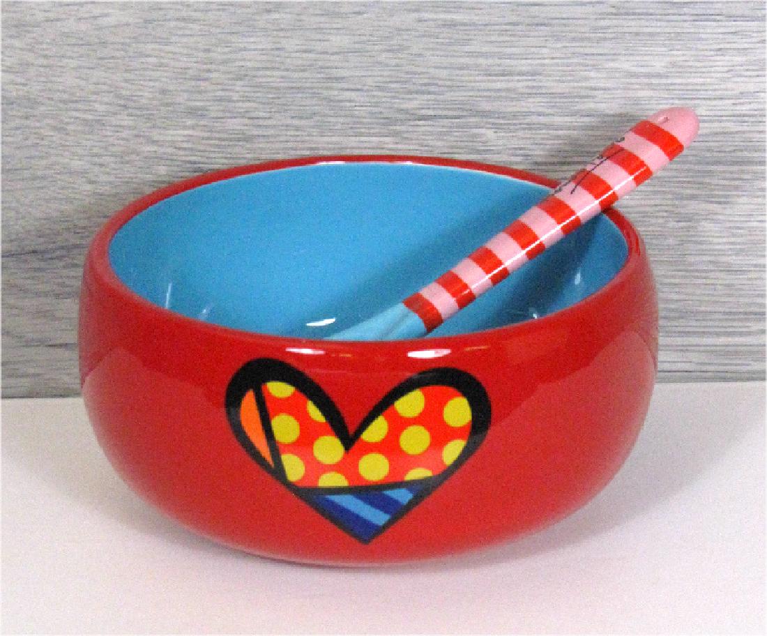 Romero Britto: Bowl & Spoon Red Heart (1 of 3)