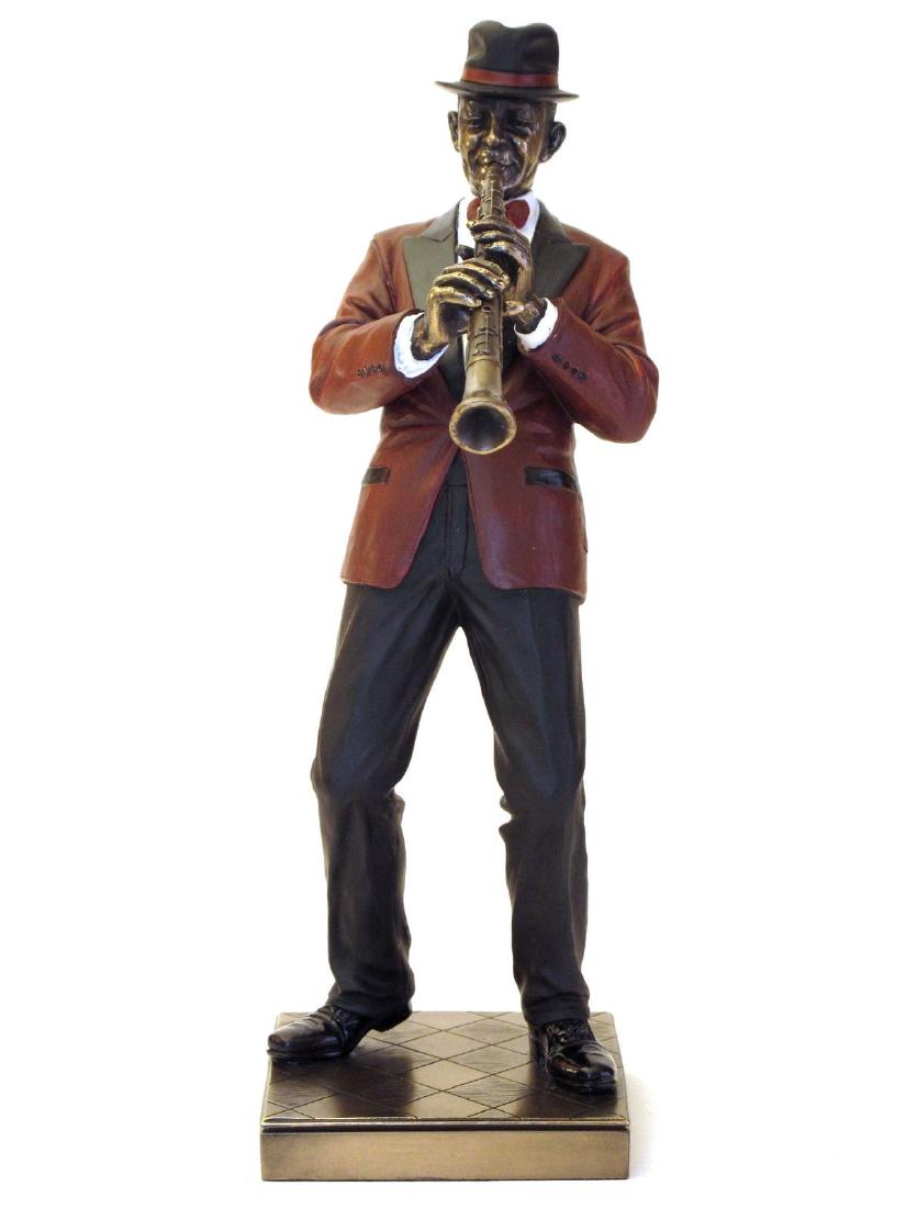 Veronese: Clarinet statue Le Monde Du Jazz: Item: Veronese: Clarinet statue Le Monde Du Jazz Maker: Veronese Design Origin: France Date/Period: 2016 Materials: Polystone Size: H. 12,20 x W. 6,10 inch Clarinet statue, from the Le Monde Du Jazz C