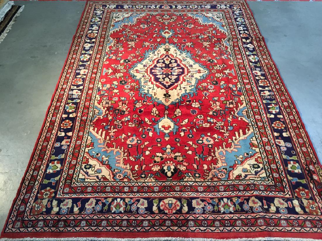 Hand Knotted Wool Persian Tabriz Rug 6.10x10.2 (1 of 9)
