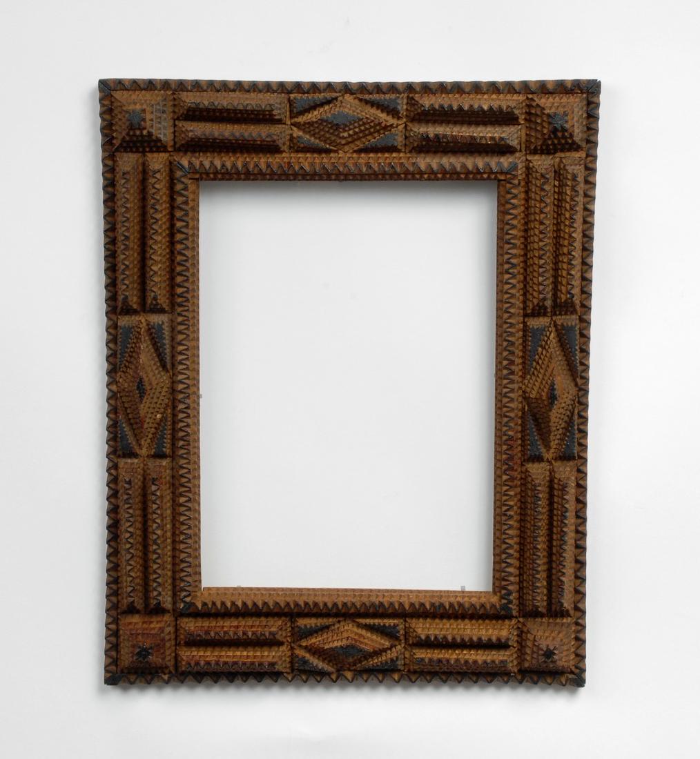 Tramp Art Frame with Painted Highlights (1 of 5)