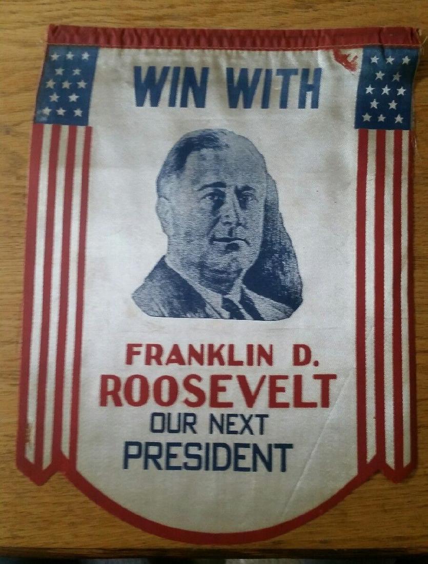 Win With Franklin Roosevelt Political Banner (1 of 4)