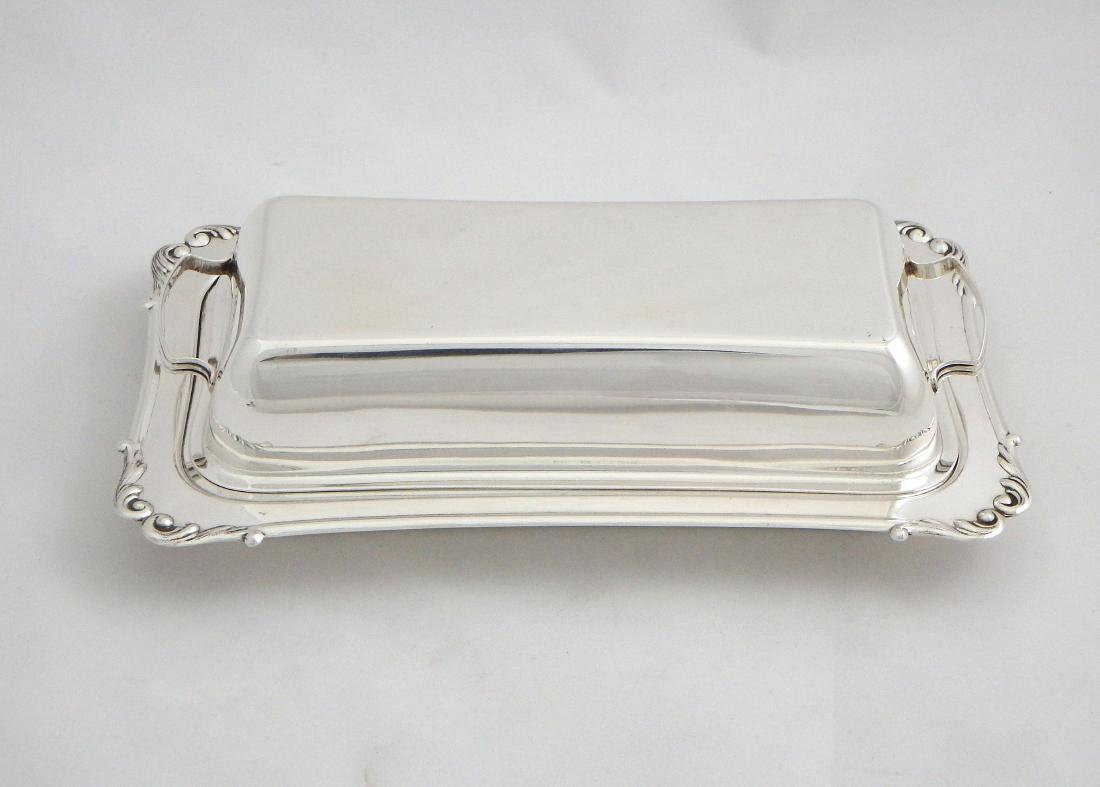 Sterling Silver Butter Dish with Cover & Glass Liner (1 of 5)