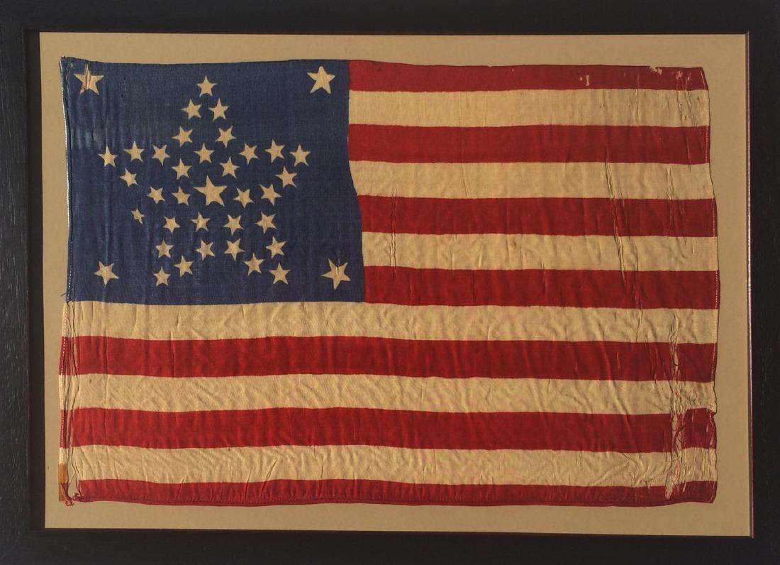 1877 Vintage US American Silk Flag 38 Great Star (1 of 4)