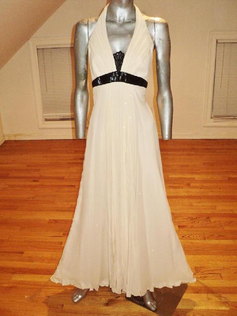 Carmen Marc Valvo silk empire grecian fluid pleat (1 of 6)