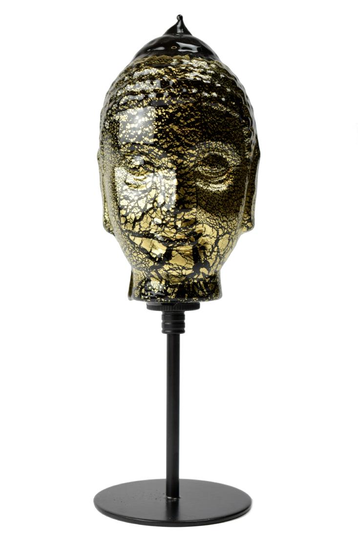 Gold leaf blown Buddha's head-Murano (1 of 5)