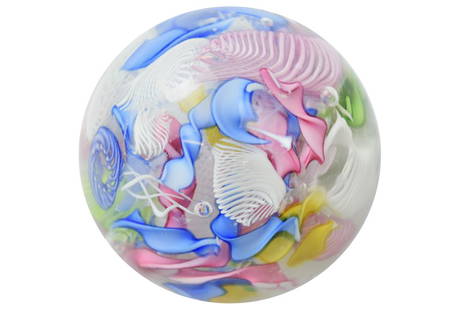 Paperweight from the 50s-Murano: Item: Fermacarte anni '50Maker: Vetreria A.VE.M. ( Arte Vetraria Muranese )Origin: MuranoDate/Period: anni 50Materials: GlassSize: H. 5,5 cm, L. 6,5 cm, P. 320 grams Paperweight series "Byzantine"