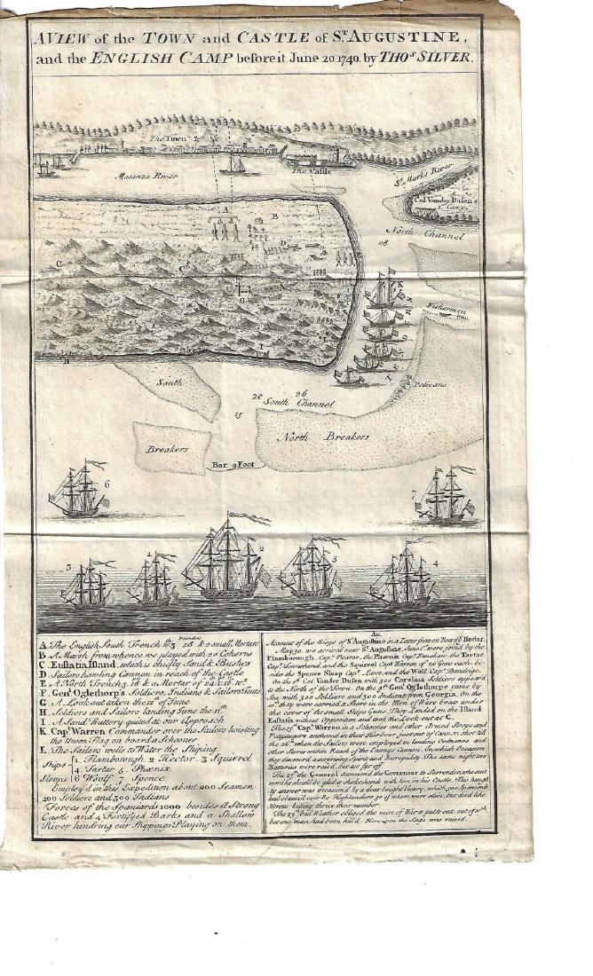 1740 Engraving Town Castle St. Augustine Florida (1 of 1)