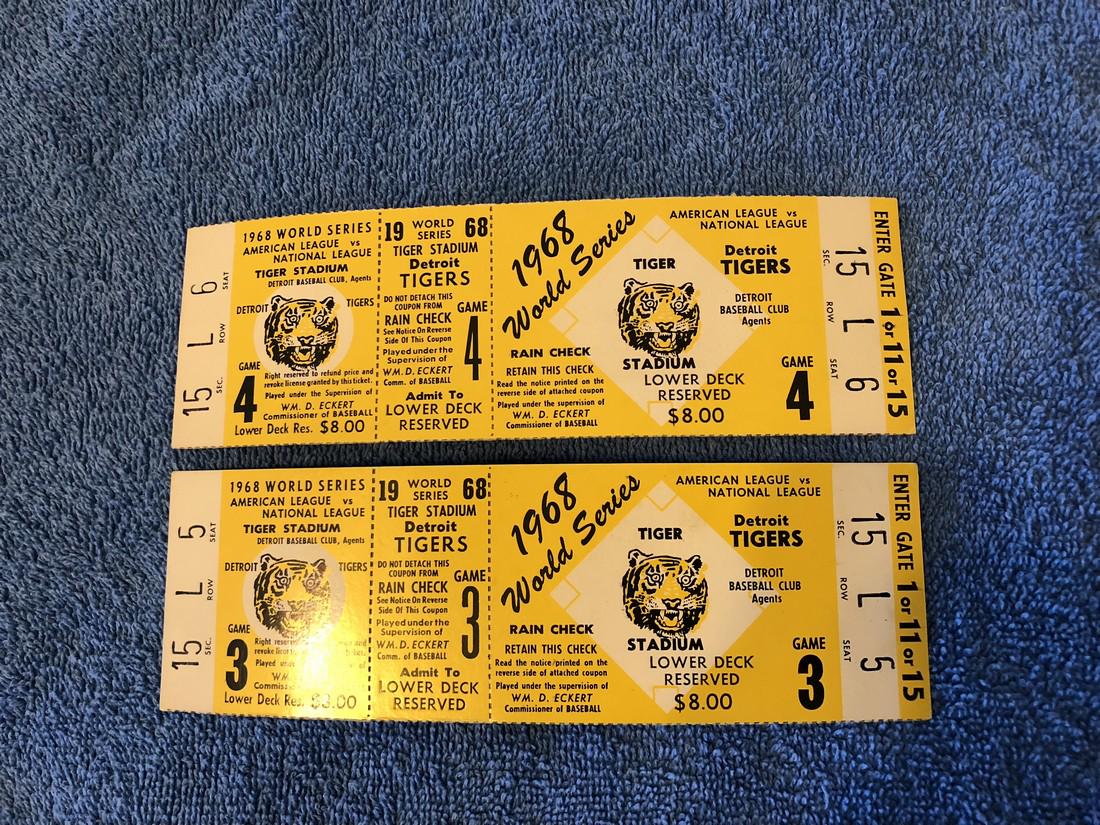 2 - Mint 1968 World Series Tickets (1 of 2)