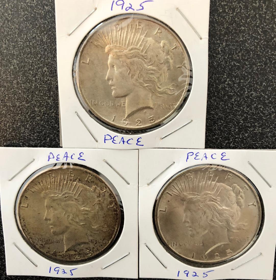 3-1925 Peace Dollars - Uncirculated (1 of 2)