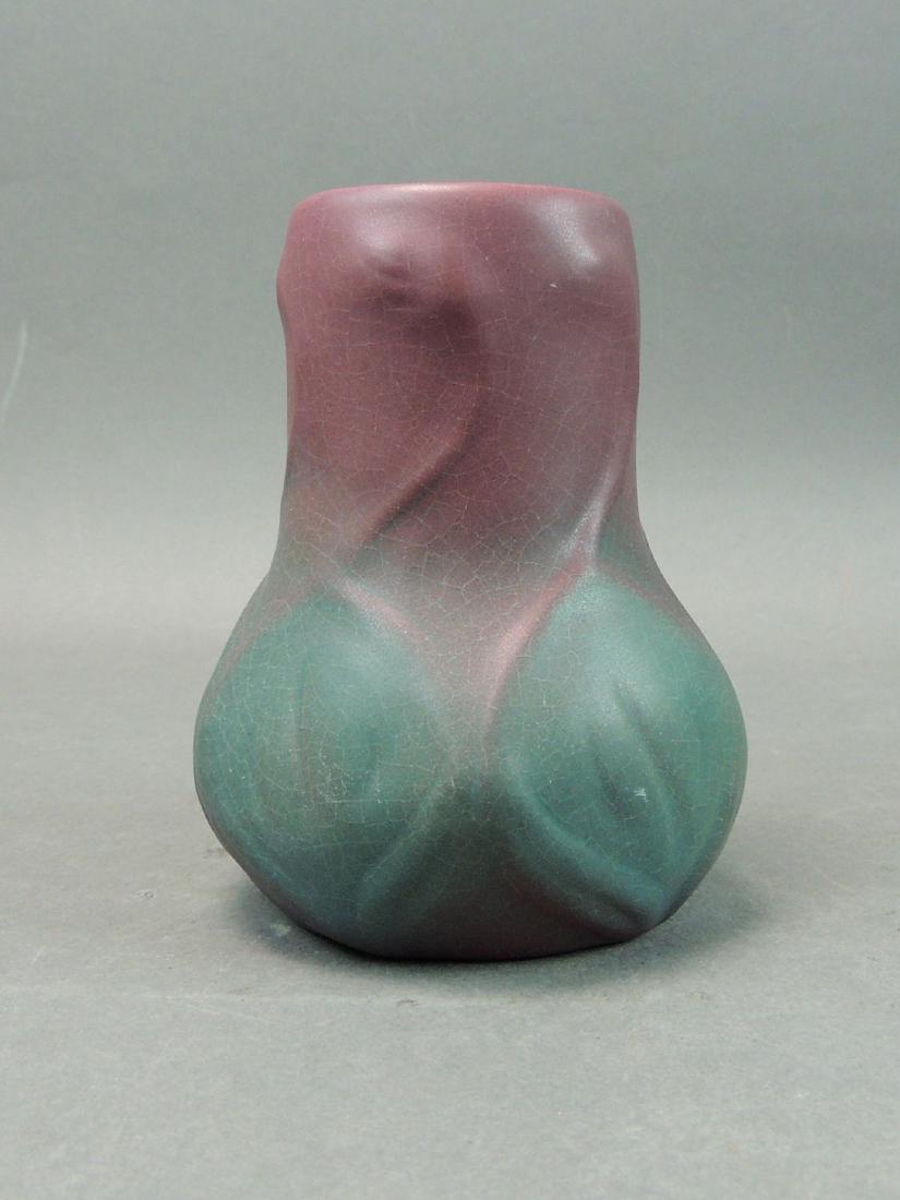 Van Briggle Plum Mulberry Leaves Vase (1 of 6)