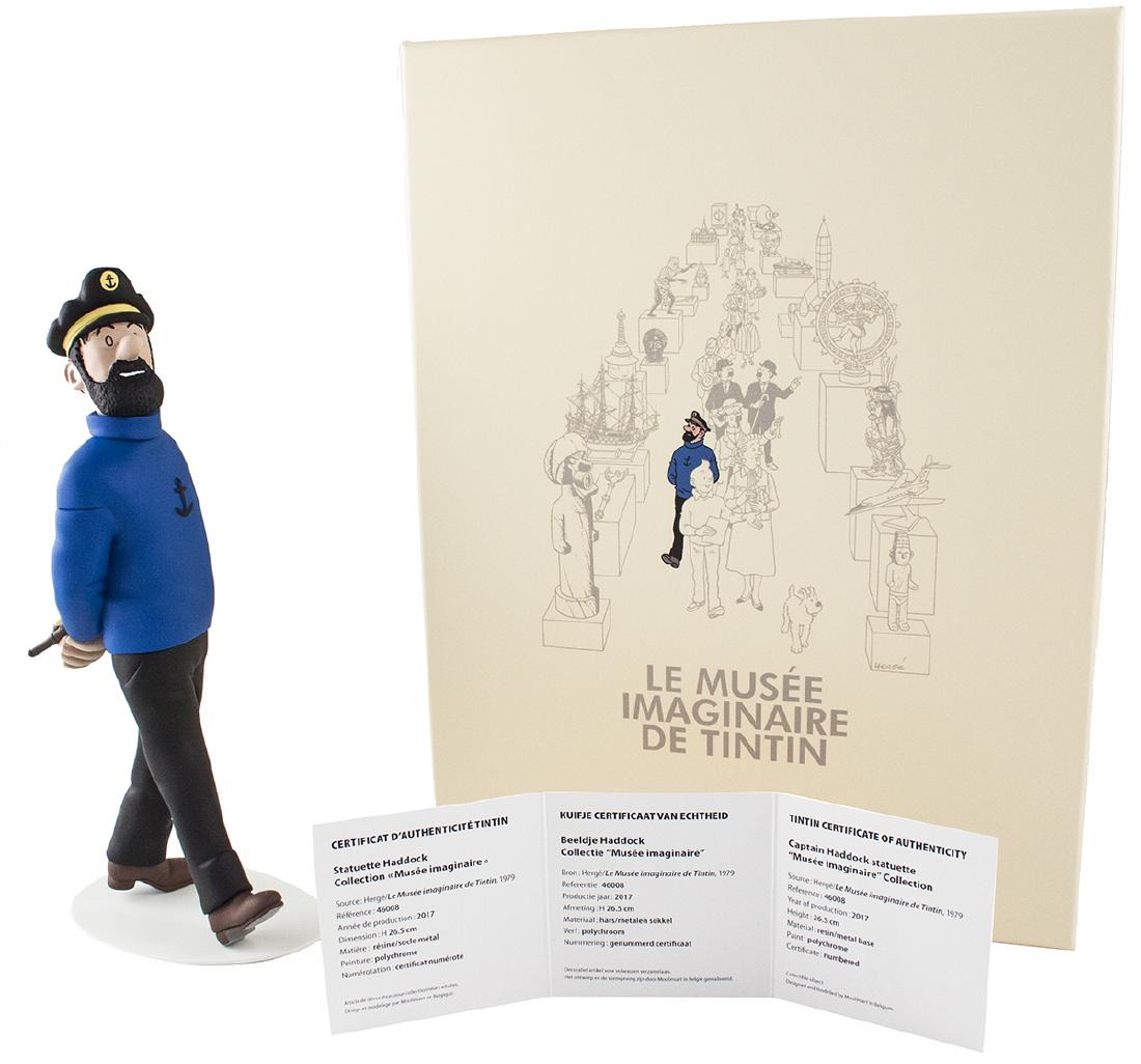 Herge - Haddock - 2017: Haddock by Herge, 2017 Unsigned Figurine. Paper size is 4.75 x 10.5 x 3 inches, with an image size of 10.5 x 3 inches. The Figurine is from an unknown edition size. and is not framed. The condition wa