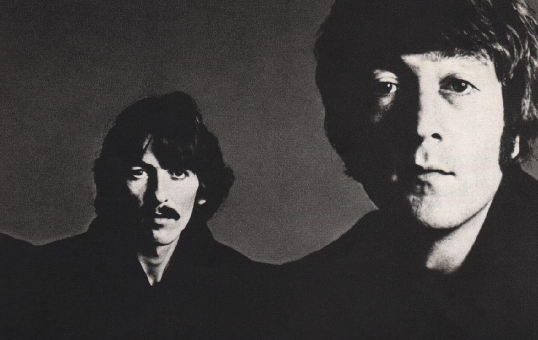RICHARD AVEDON - George and John: Artist: RICHARD AVEDON Print Title: George and John Medium: Sheet-Fed Gravure Printing Date: 1970 Printed in Switzerland Image Size: 7.25 x 4.5 inches Richard Avedon(1923-2004) was an American fashion