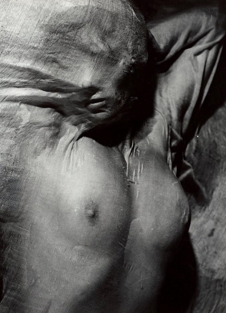 ERWIN BLUMENFELD - Nude behind a Wet Veil: Artist: ERWIN BLUMENFELD Print Title: Nude behind a Wet Veil Medium: Sheet-fed Gravure Printing Date: 1937 Printed in France Image Size: 9.5 x 13.5 inches Erwin Blumenfeld was a German photographer an