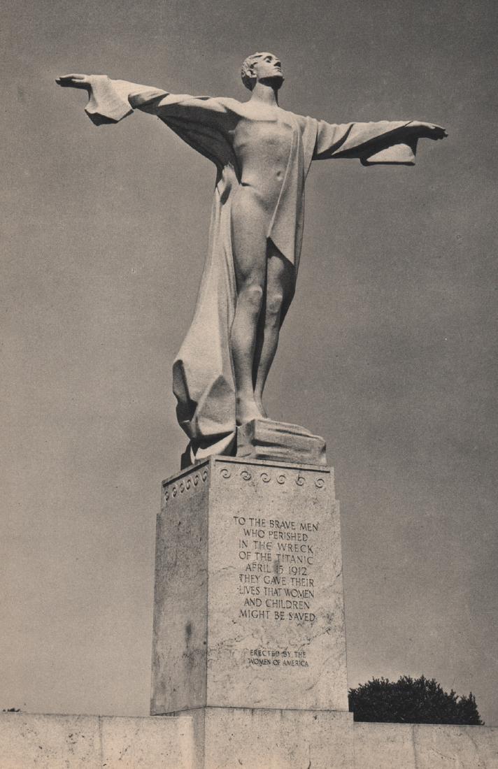 MARIO BUCOVICH - Titanic Memorial: Artist: MARIO BUCOVICH Print Title: Titanic Memorial Medium: Sheet-fed Gravure Printing Date: 1936 Printed in the USA Image Size: 7 x 10 inches Mario von Bucovich(1884-1944) was also known as Marius v