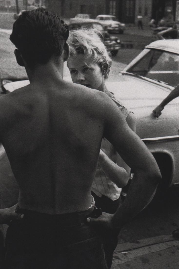 BRUCE DAVIDSON - Young Couple: Artist: BRUCE DAVIDSON Print Title: Young Couple on the Street Medium: Sheet-fed Gravure Printing Date: 1998 Printing Location: Japan Image Size: 5.5 x 8 inches Bruce Davidsonis an American photograph