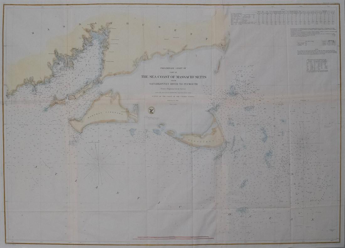 Antique 1856 US Coastal Survey of Martha's Vineyard (1 of 1)