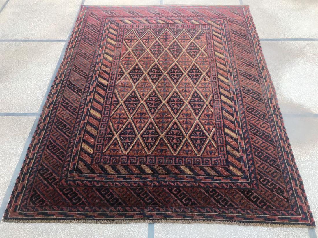 Tribal Hand Knotted Meshwani Wool Rug 6.10x4.11 (1 of 9)
