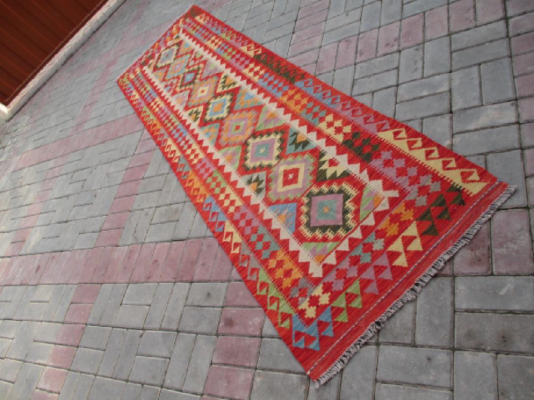 Hand Woven Chobi Kilim Runner Rug 3947 9.4x2.8 (1 of 5)