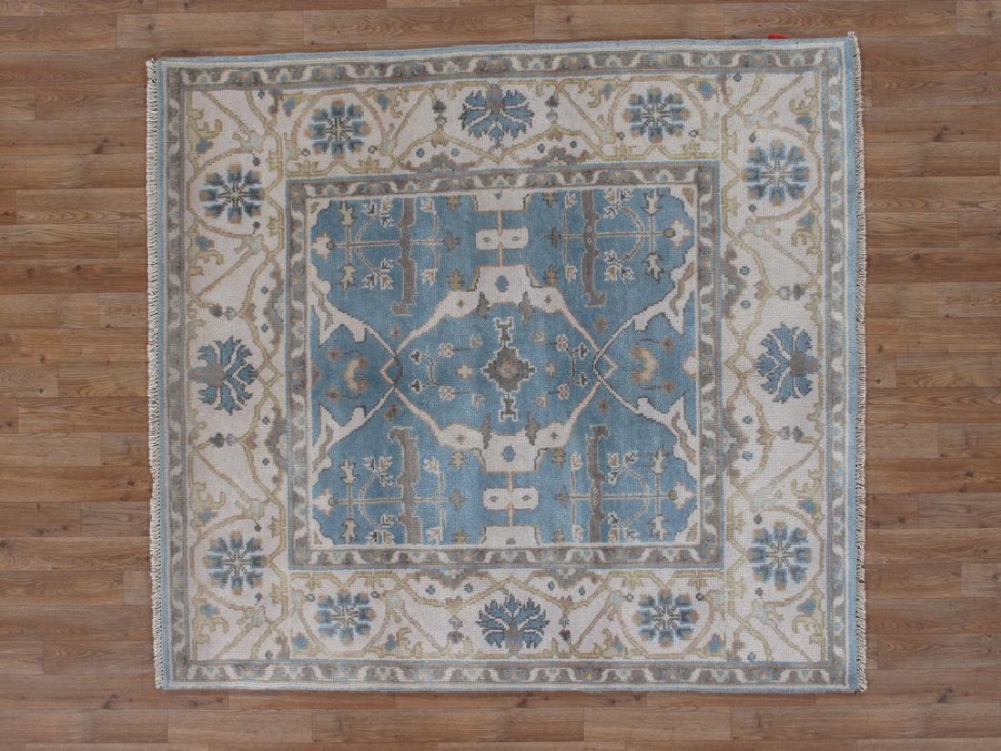 Indo Oushak Rug 4.11x5 (1 of 7)