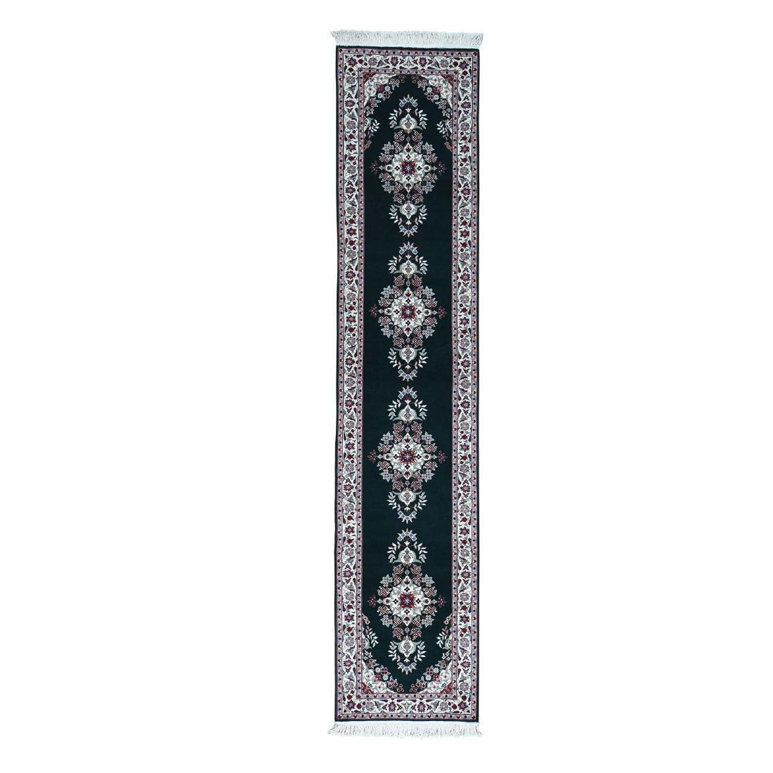 Hand-Knotted Sino Sarouk Pure Wool Runner Rug 2.7x12 (1 of 10)