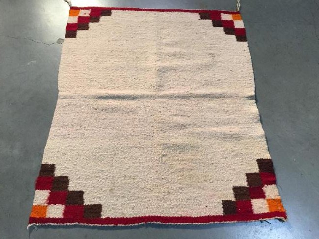 1930s Navajo Single Saddle Blanket Rug 2.x2.4 (1 of 5)