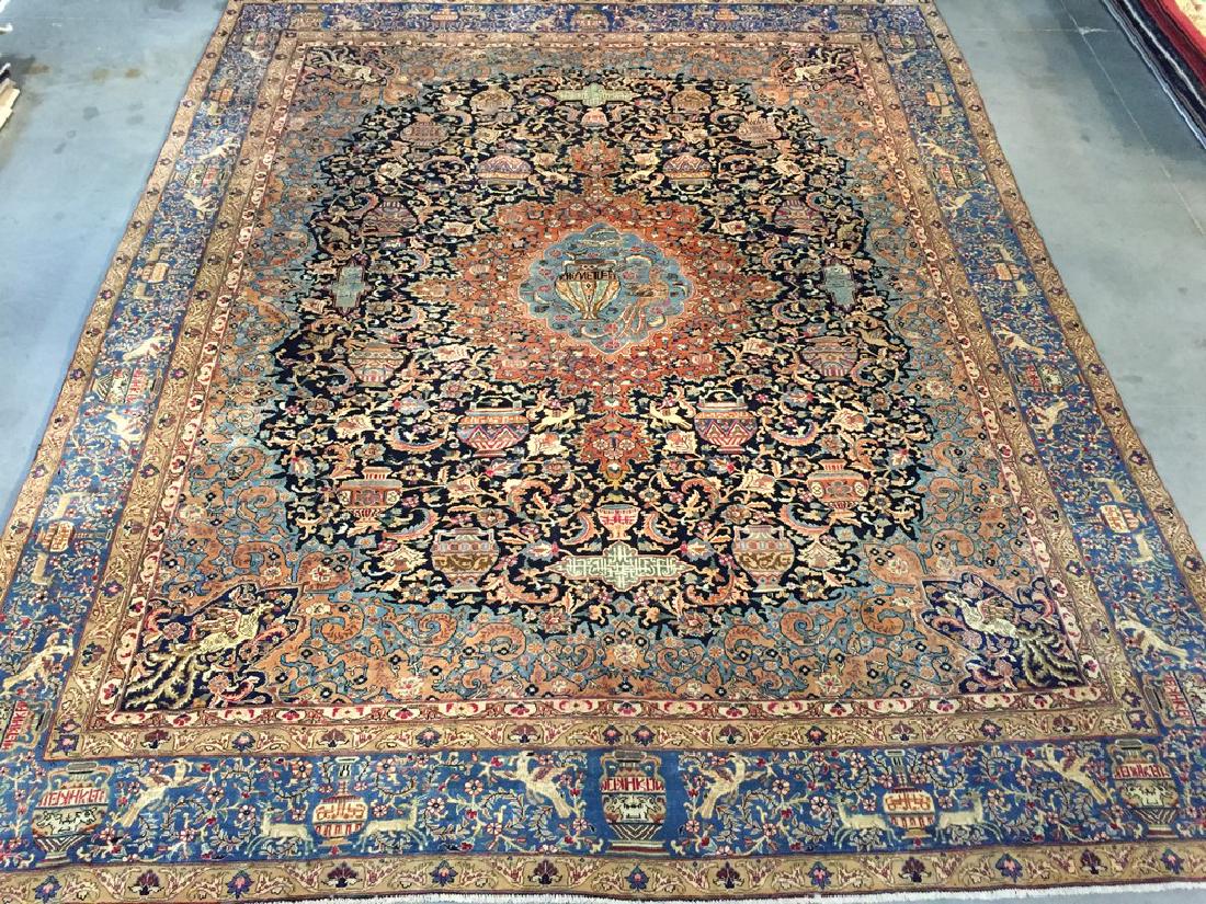 Antique Persian Kashmar Masterpiece Rug 9.8x12.1 (1 of 10)