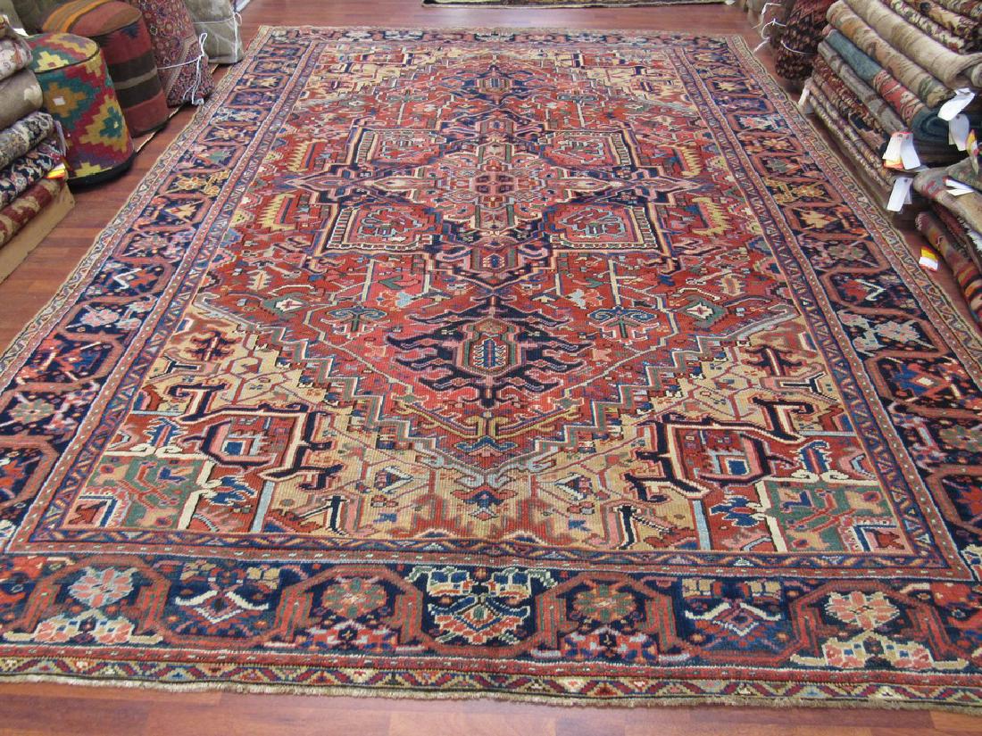 Colorful Antique Persian Heriz Rug 9.5x12.10 (1 of 4)